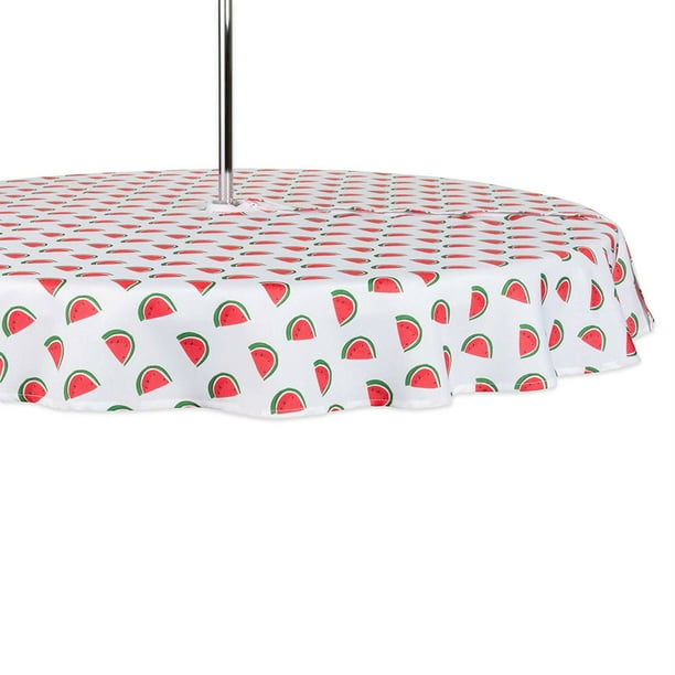 Design Imports DII Bbq Fun Print Outdoor Tablecloth 60 Round